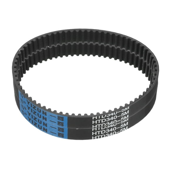 Uxcell 2 pack HTD-5M Rubber Timing Belt 68 Teeth, 340mm Pitch Length x 15mm Width x 3.6mm Height, Pulley Timing Belt