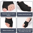 thumbnail image 1 of 2 Packs Hallux Valgus Corrector Toe Straightener Bunion Relief Socks, Big Toe Correction for Men Women, Comfortable Breathable Toe Separator for Pain Relief, Day Night Wear, Flexible Splint Support, 1 of 3