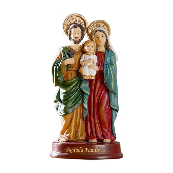 2 Packs Hand Painted Holy Family Nativity Scene Statue Religious Home Decor Resin Figurine for Christmas Gift Indoor Outdoor Garden Church Altar Decoration 3.5x5x9.75 Inches