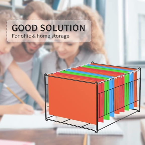 2 Packs,Hanging File Folder Frame Legal/Letter Size,File Cabinet Hanger,Inserts,Rack for Hanging Files,Fit Size Bigger 15.1L,9.6H Filing Cabinet,Desk Drawer,Hanging File Organizer/Rails,Steel,Black