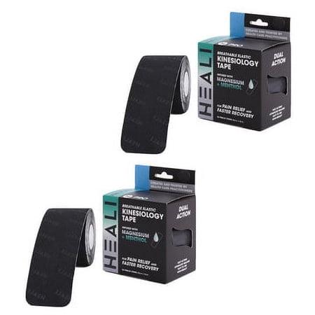 2 Packs - Heali black tape with heali logo