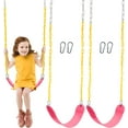 thumbnail image 1 of 2 Packs Heavy Duty Swing Seat, Swing Set Accessories Replacement with 4 Snap Hooks for Kids Outdoor Play Playground, Trees, Swingsets, Playground(Pink), 1 of 12