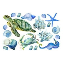 2 Packs Jellyfish Wall Sticker Sea World Decor Self Adhesive PVC Removable Waterproof Ocean Theme Kids Room Nursery Bathroom DIY Wall Decals