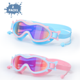 thumbnail image 1 of 2 Packs Kids Swim Goggles, Swimming Goggles for Kids 3-15, Anti Fog No Leaking Anti Fog Kids Goggles and 2024 Upgraded Design with Ear Nose Plug, (Blue + Pink), 1 of 7
