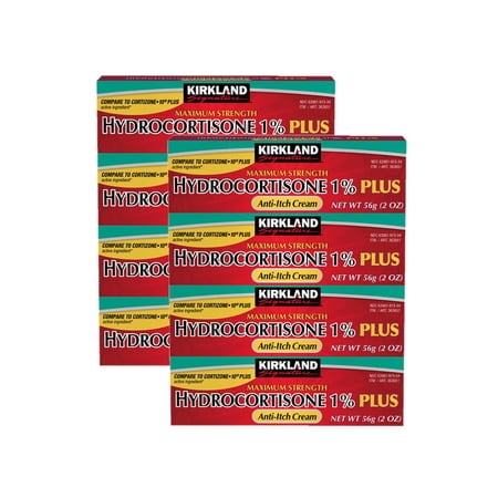 2 Packs | Kirkland Signature Hydrocortisone 1% PLUS Anti-Itch Cream, 2oz 4pk