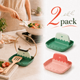 thumbnail image 1 of 2 Packs Kitchen Spoon Rest/Spoon Holder for Stove Top, Heat-Resistant Utensil Rest with Drip Pads, BPA Free Spatula Rests Organizer for Ladles,Pot Lid,Forks., 1 of 7