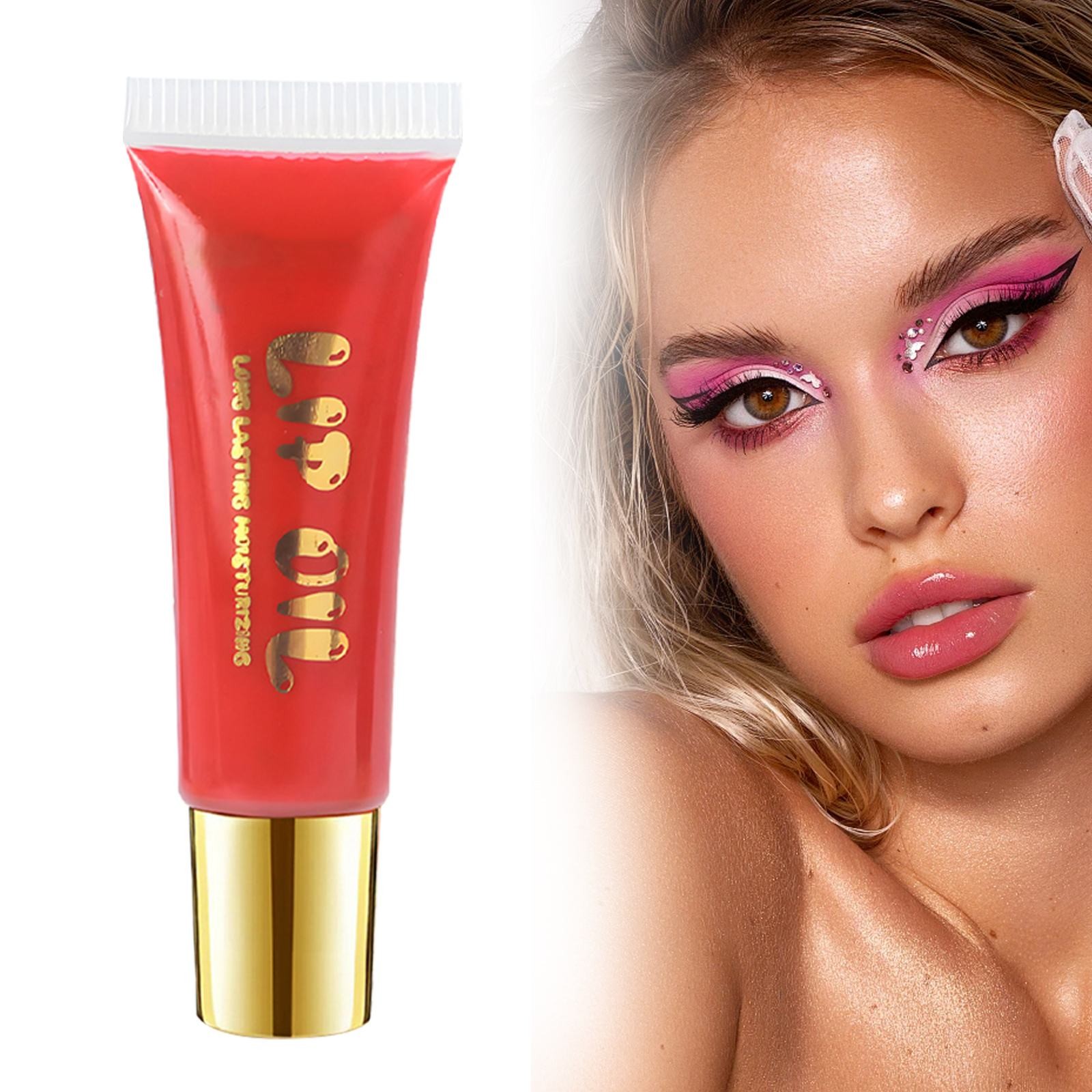 2 Packs Lip Glosses,6 Color Hose Moisturizing Lip Gloss Oil Water Light