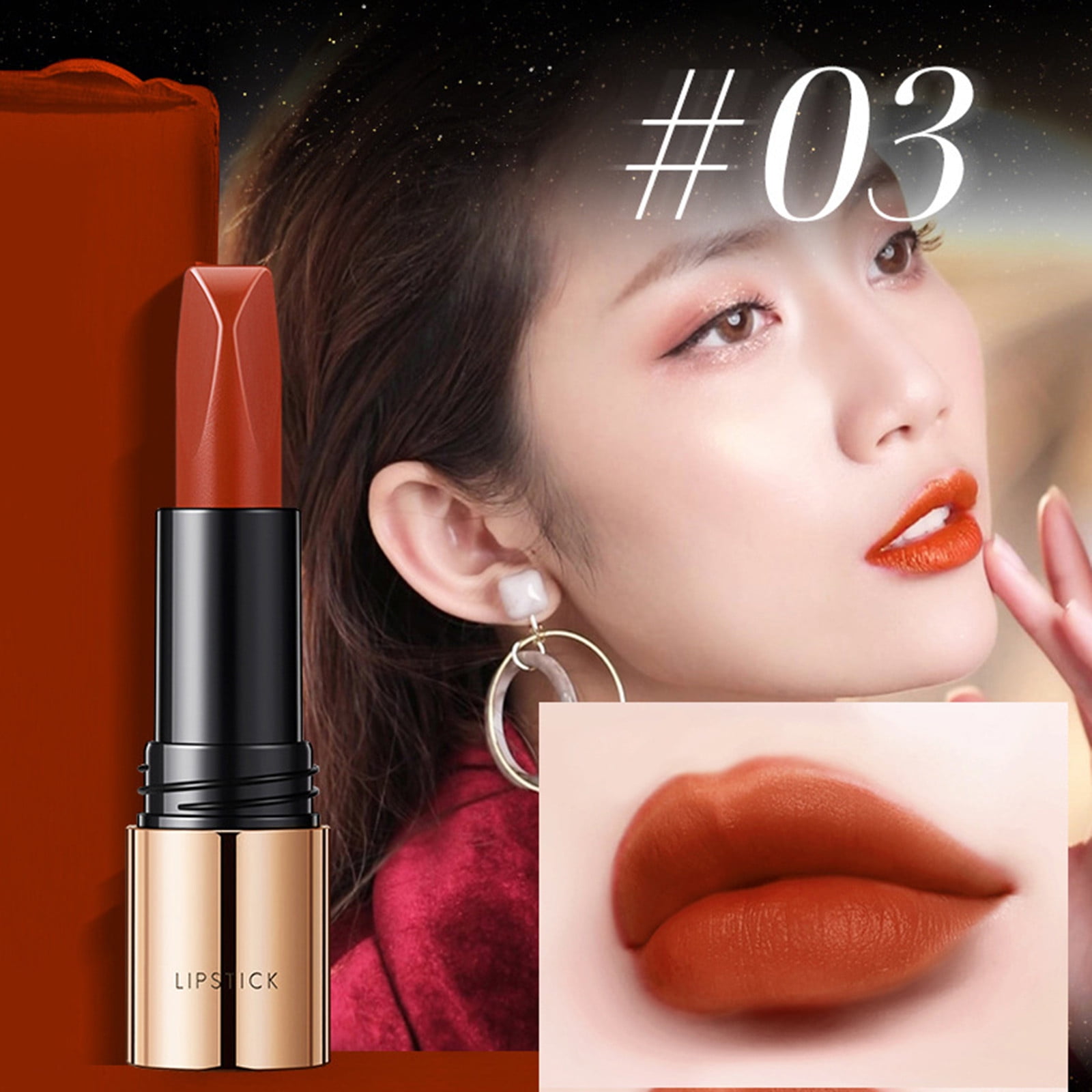 2 Packs Lipstick,Long Wearing Velvet Finish Lipstick That Doesn't Smear