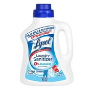 2 Packs Lysol Laundry Sanitizer, Crisp Linen, Tested and Proven to Kill COVID-19 Virus, 90 Ounce