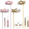 thumbnail image 1 of 2 Packs Magnetic Earbud Headphones with Remote & Microphone, DaKuan in Ear Earphone Stereo Sound Noise Isolating Tangle Free for Smartphones, Laptops, Gaming, Fits All 3.5mm Interface Device, 1 of 9