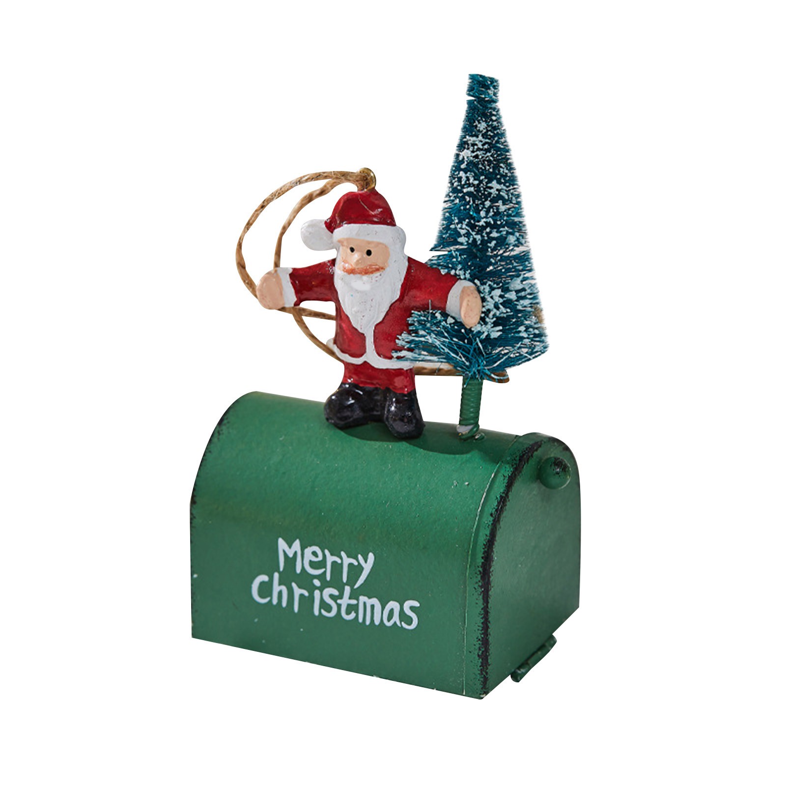 2 Packs by Malibure Desktop Ornament,Mini Mailbox Christmas Tree