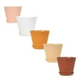 2 Packs by Malibure Flower Pots,Plant Pots With Multiple Drain Holes