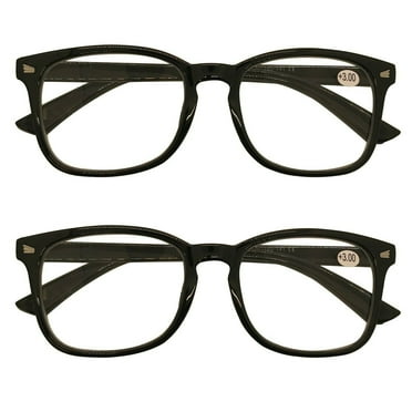 2 Packs Mens Womens Oval Round Frame Reading Glasses Blue Light Blocking Readers +1.00