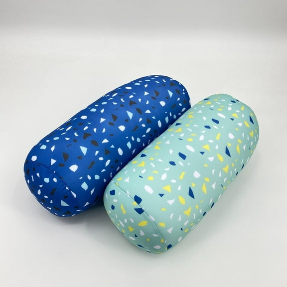 2 Packs Micro Bead Squishy Hypoallergenic Post Surgery Cylinder Roll Pillows Mix