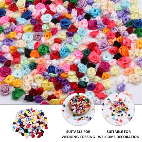 Recardis 2 Pack Mini Artificial Rose Flowers, Fake Rose for Wedding Decor, Craft Supplies, Home & Party Decorations