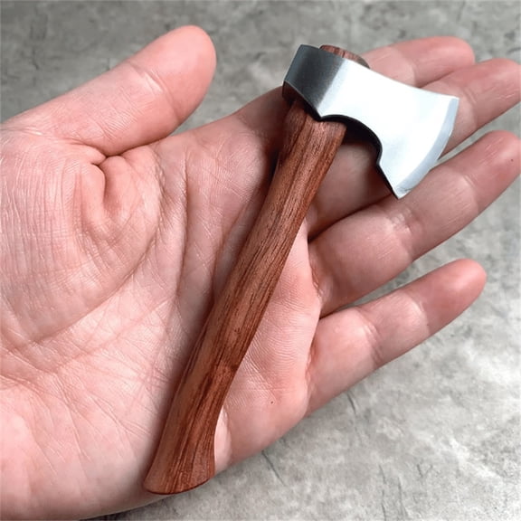 2 Packs Mini Survival Axe Knife Stainless Steel Fixed Blade for Hunting Camping Outdoor Tactical Gear Portable Compact 191g