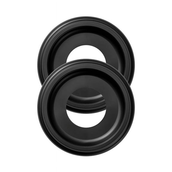 2 Packs Molded PU Ceiling Medallions 10 Inch OD X 4 ID (Fits Canopies Up To7-1/4 Inch) Black