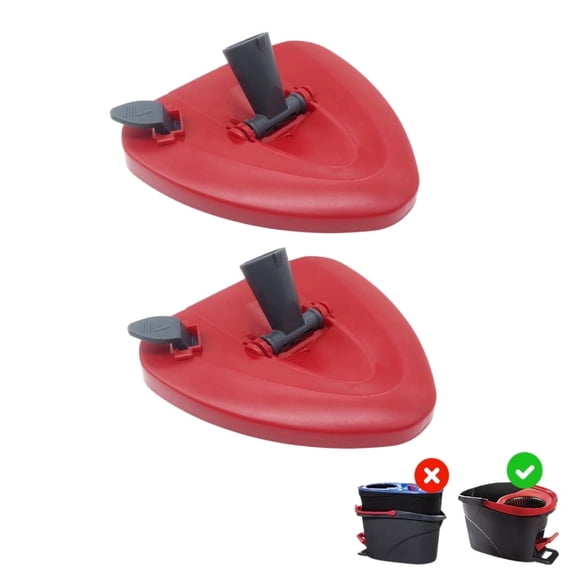2 Pcs Mop Base Replacement with New Button Design 6.1 Inch Plastic Spin Mop Base Compatible with O-Cedar EasyWring System, Mop Head Cover Parts