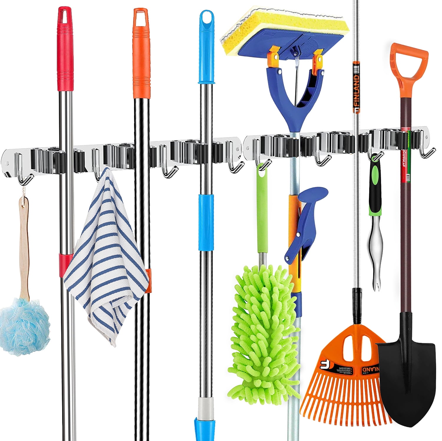 2 Packs Mop and Broom Holder Wall Mount Mop Hanger Barbados Ubuy