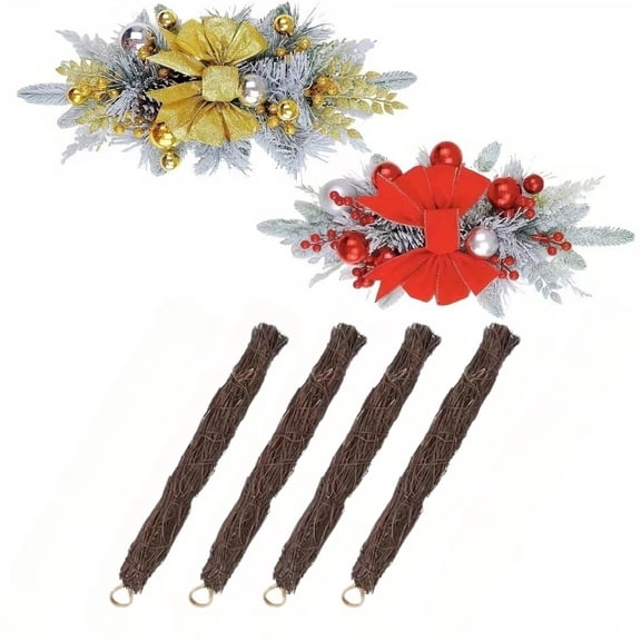 2 Packs Natural Grapevine Swag Base 12inch DIY Crafts Decorative Swag Wreath Making Supplies for Holiday Party Christmas Decor, Brown