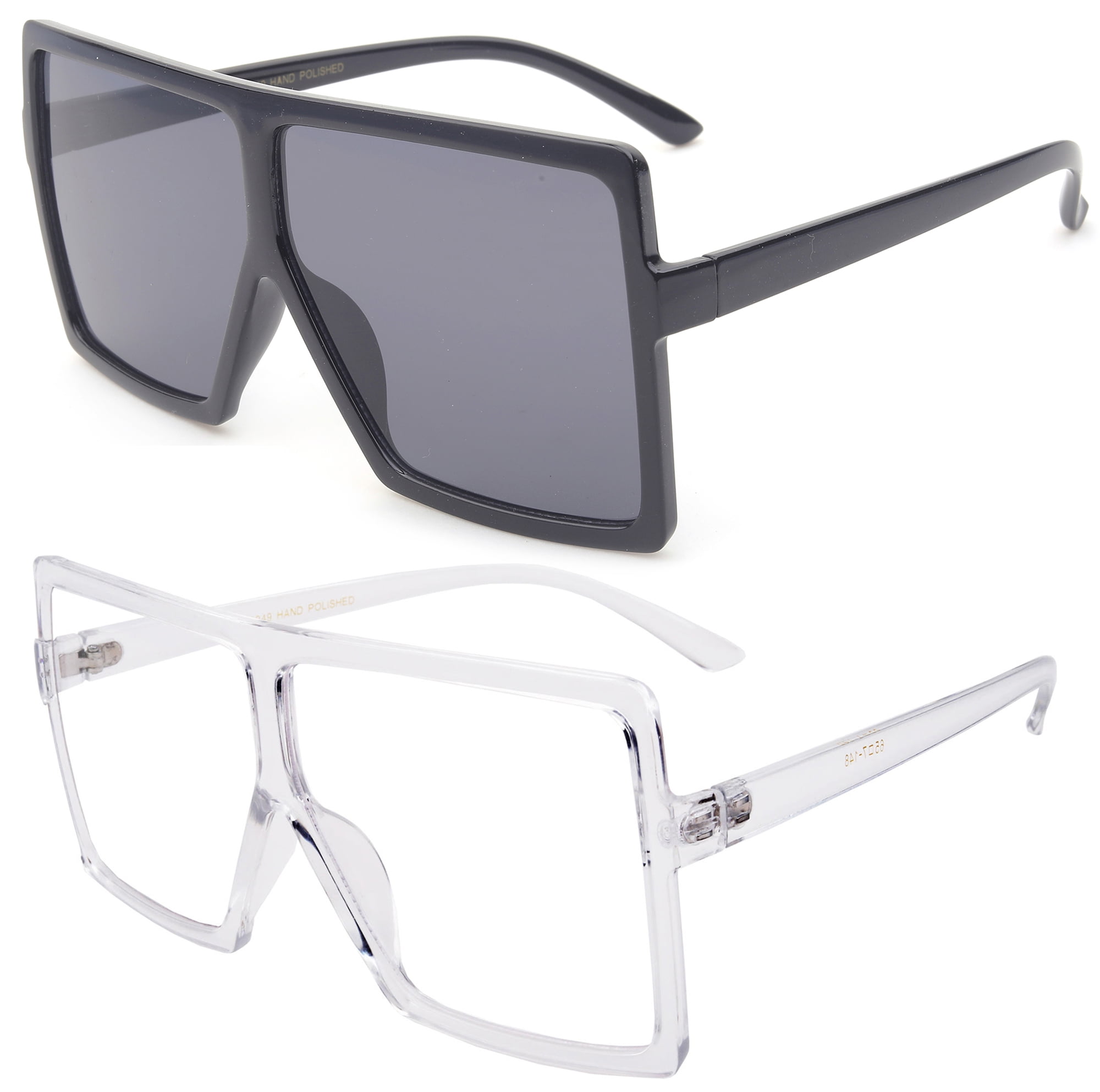 2 Packs Newbee Fashion Square Vintage Oversized Large Frame  display picture 2