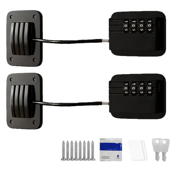 2 Packs No‑Key Fridge Freezer Combination Lock, Heavy‑Duty Safety Cabinet And Drawer Lock, White Or Black For Household Storage Security