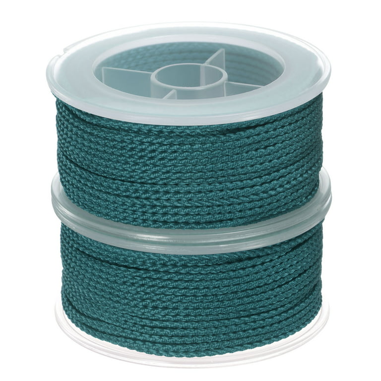2 Packs Nylon Thread Twine Beading Cord 1.6mm Extra-Strong Braided Nylon Crafting String 16m/52 Feet, Teal Blue, Women's, Size: 1.6 mm