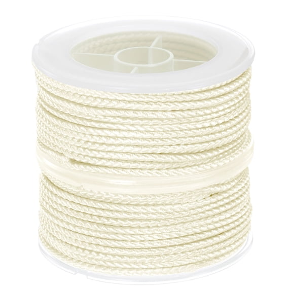2 Packs Nylon Thread Twine Beading Cord 2mm Extra-Strong Braided Nylon Crafting String 11M/36 Feet, Cream