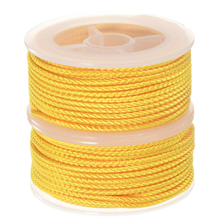 2 Packs Nylon Thread Twine Beading Cord 2mm Extra-Strong Braided Nylon  Crafting String 11M/36 Feet, Golden 