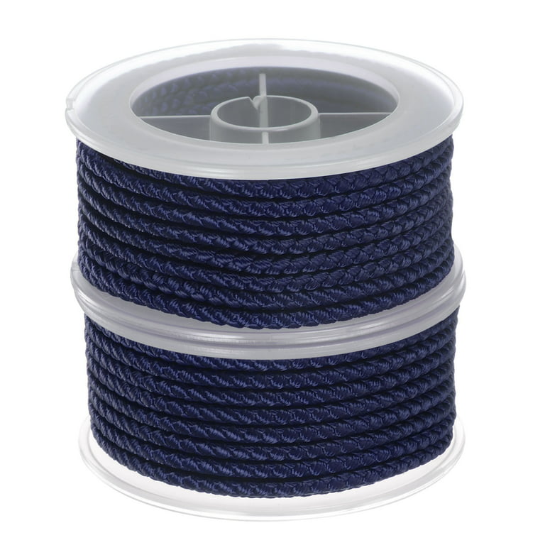 2 Packs Nylon Thread Twine Beading Cord 3mm Extra-Strong Braided Nylon  Crafting String 4M/13 Feet, Dark Blue