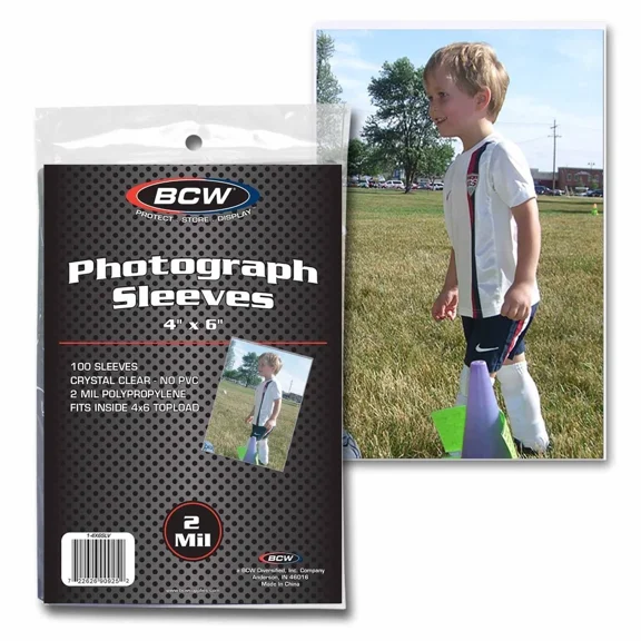 2 Packs Of 100 (200) Bcw 4" X 6" Photo Sleeves