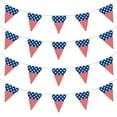 thumbnail image 1 of 2 Packs Of 60Pcs In Total American Flag, Independence Day Banner Flag, Outside, For Patriotic Events, Sports, Bars Decorations -Triangle -20*28Cm, 1 of 5