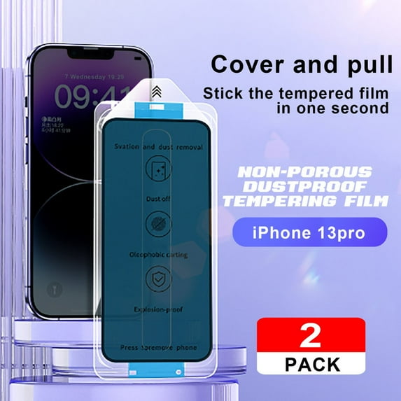 2 Packs Of iPhone Peeping Film Screen Protector, Suitable For iPhone13Pro(6.1inch), Dust Free Storage Second Quick Film, Scratch Resistant