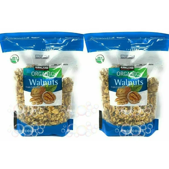 2 Packs Organic Walnuts 1.7 LB Each Pack