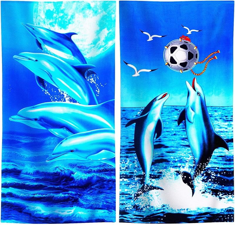 2 Packs Oversized Beach Towel Set 36 x 72 in Large Big Pool Camping Swim Clearance Soft Towels Travel Essentials Accessories Must Haves Vacation Necessities Adult Gifts