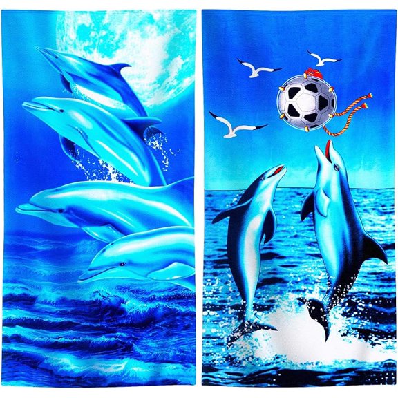2 Packs Oversized Beach Towel Set 36 x 72 in Large Big Pool Camping Swim Clearance Soft Towels Travel Essentials Accessories Must Haves Vacation Necessities Adult Gifts
