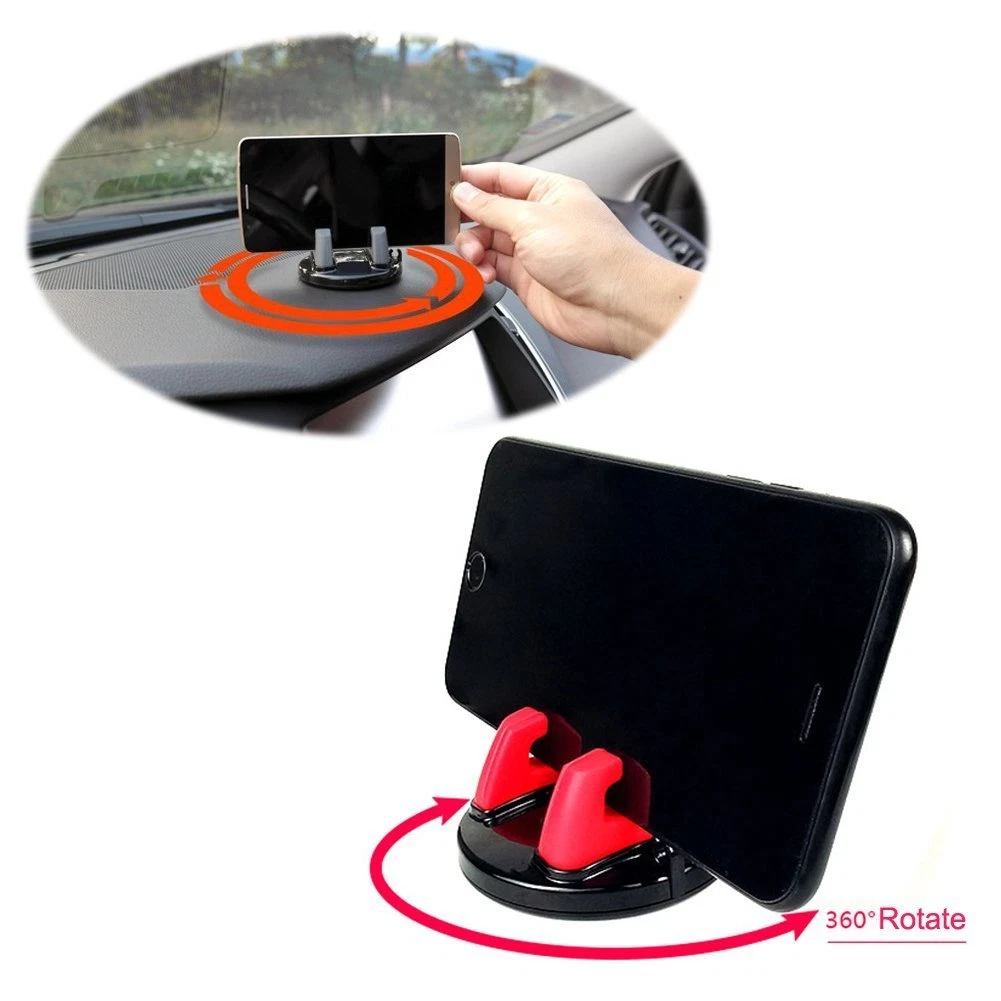 2 Packs Phone Holder 360 Rotate Stand For Phone Gps Mount For Car, Office & Home