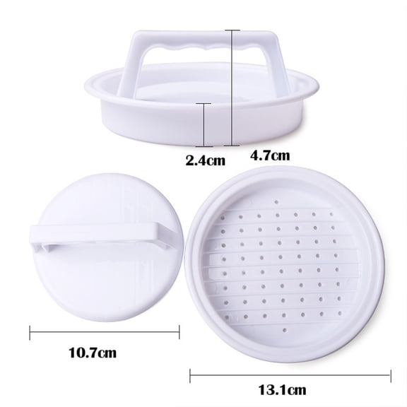 2 Packs Plastic Hamburger Press Patty Maker with Non-Stick Design for Stuffed Burgers Dishwasher Safe Kitchen Tool for Grilling & BBQ Lovers