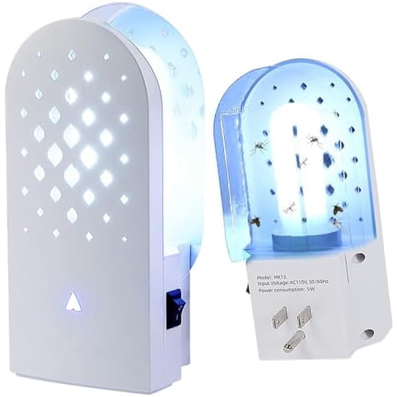 2 Packs Plug-in Mosquito Traps with 10 Glue Boards, Indoor Wall Insect Catchers with 365nm Blue-Violet Lights for Mosquitos, Moths, Fruit Flies, Gnats and Other Small Flying Bugs$$Garden & Patio
