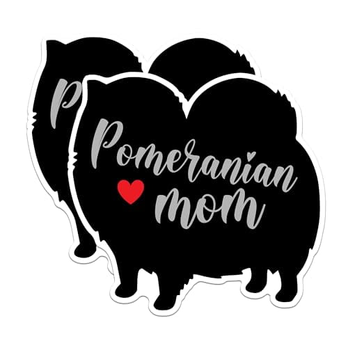 (2 Packs) Pomeranian Mom Magnets - Pomeranian Dog Breed Magnets - 5 Inches On Longest Side - Premium Magnet - for Fridges, Toolboxes, Cars - Made in USA - MAG2512