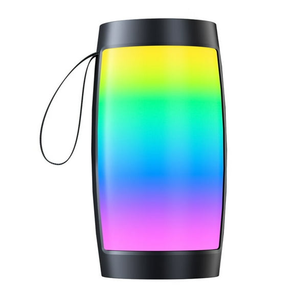 2 Packs Portable Bluetooth Speaker with Colorful LED Lights, Wireless Mini Speaker, FM Radio, TF Card Slot, 3W Bass Sound for Home Outdoor Travel Party