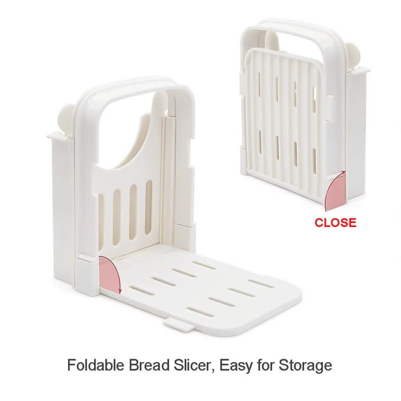 2 Packs Portable Bread Bagel Slicer Adjustable Thickness Toaster Safe Non Slip Base for Bagels Sandwiches Cheese Vegetables Easy Clean Compact Kitchen Tool