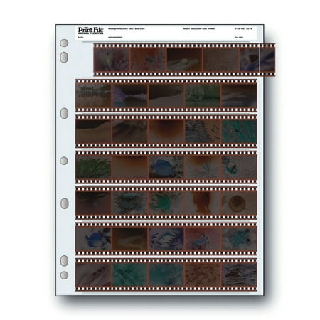 2 Packs Print File 35-7B 100 Storage Sheets for 35mm Film Negatives 7 Strips