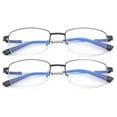 thumbnail image 1 of 2 Packs Progressive Multifocal Reading Glasses Blue Light Blocking for Men for Women,No Line Trifocal Readers, Half Rim Metal Frame, Memory Titanium Arm, Reading Glasses + 2.50, 1 of 3