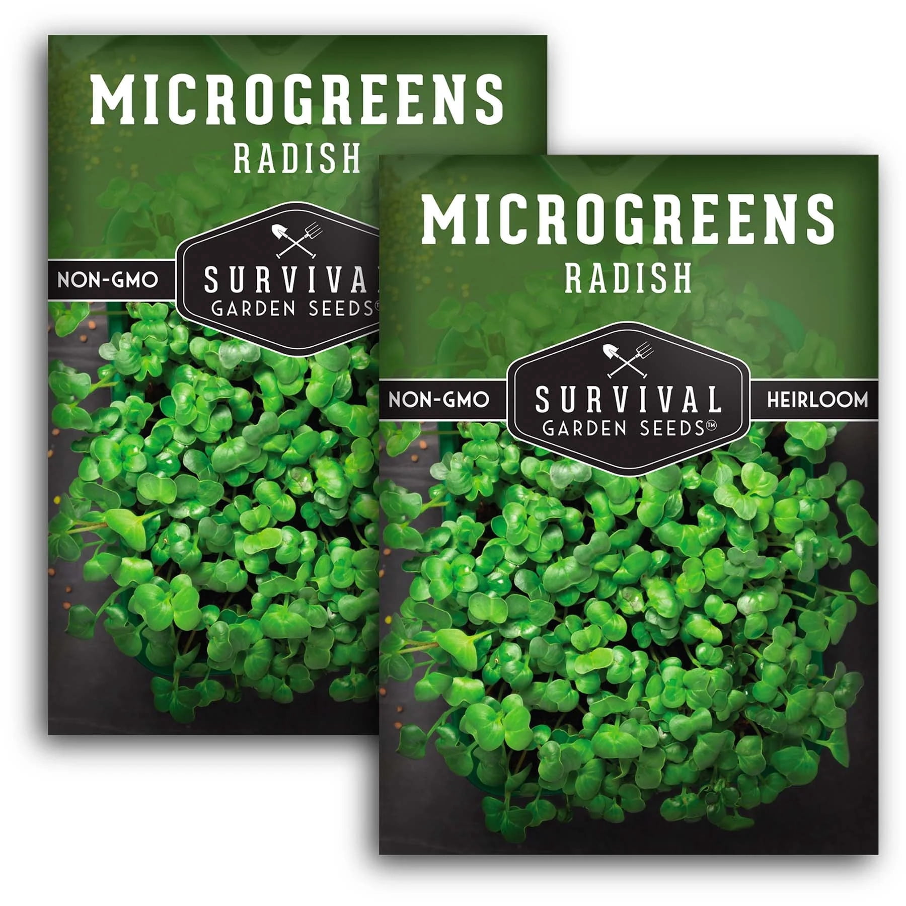 Non Ripe Raddish 2 Packs Radish Seed for Microgreens - Non-GMO Heirloom Full Sun ...