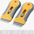 thumbnail image 1 of 2 Packs Razor Blade Scraper, Ceramic Scraper Car Sticker Remover Glass Stove Top Razor Scraper Label, Glue, Paint, Adhesive Remover Tool + 30pcs Stainless Steel Razor Blades, 1 of 4