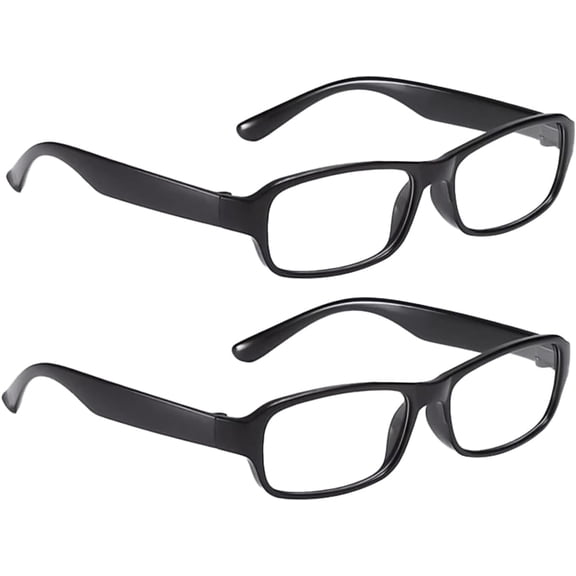 2 Packs Reading Glasses Readers, 2 Pairs Classic Everyday Use Readers Square Reading Glasses Eyeglasses, Rectangular Frame Arm Spring Hinges Scratch Resistant Spectacles for Men Women, +4.50