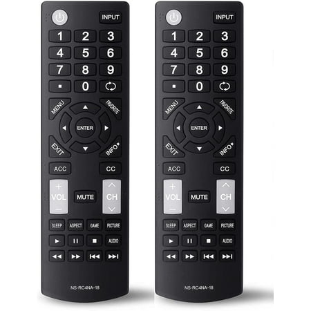 2 Packs Remote Control Replacement Fit for Insignia LED-LCD HDTV TVs