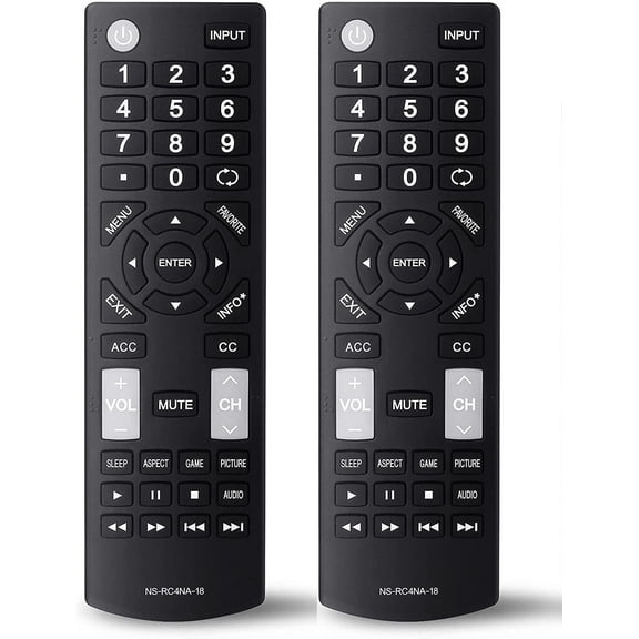 2 Packs Remote Control Replacement Fit for Insignia LED-LCD HDTV TVs