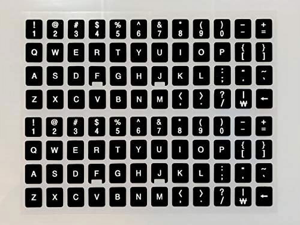 Swiss Non-Transparent Black Keyboard Stickers - Matt Vinyl Labels For Laptop & Desktop